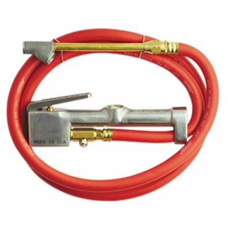 MILTON INDUSTRIES Inflator Gauge Complete with Dual-Head Straight Foot Chuck & 5 ft. Hose MIL-501